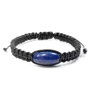 Męska bransoletka makramowa lapis lazuli