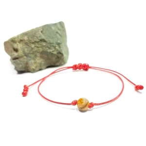 WishYouLuck golden healer / kwarc z limonitem bransoletka szczęścia na czerwonym sznurku